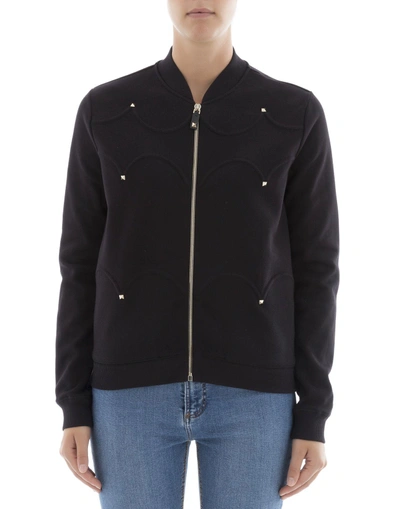 Valentino Black Cotton Jacket In Nero