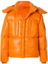 Moncler Glossy Padded Jacket In 320 Arancio