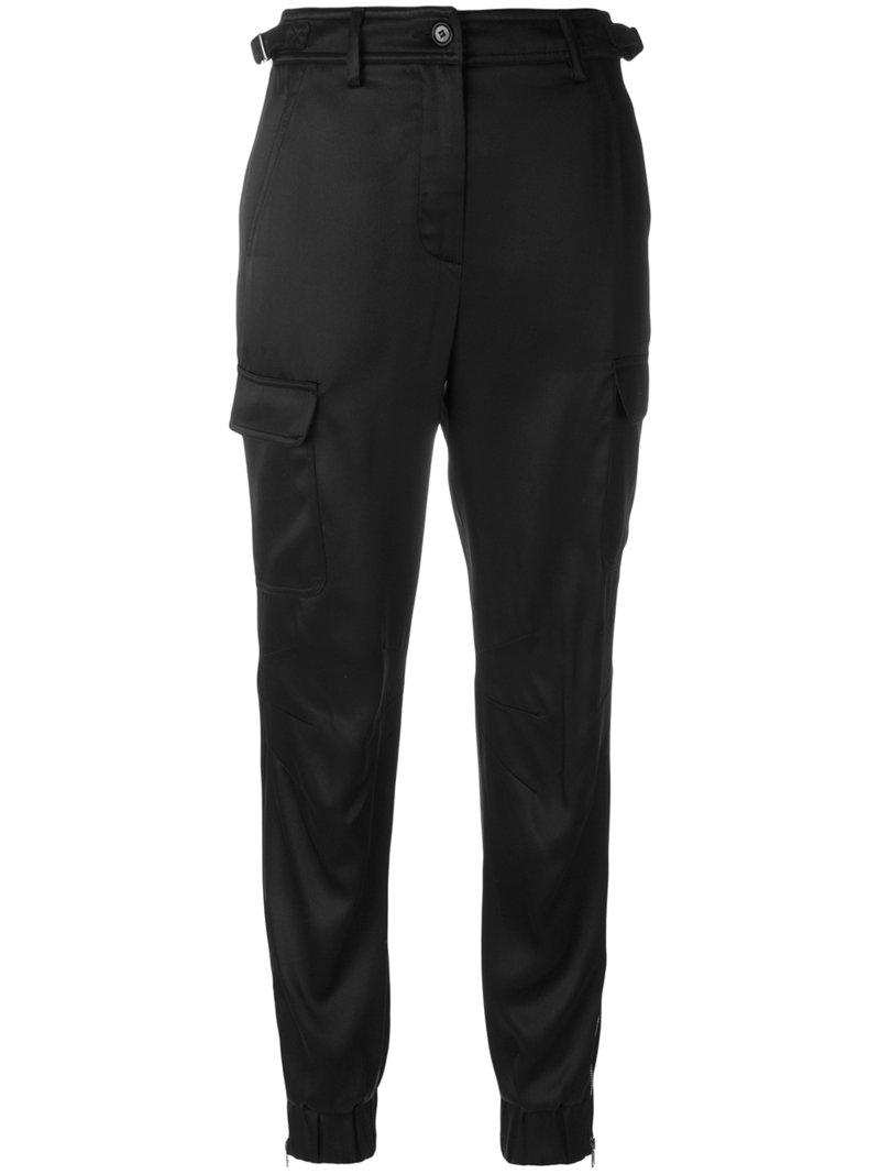 Jeremy Scott Cropped Trousers With Pockets In Black | ModeSens