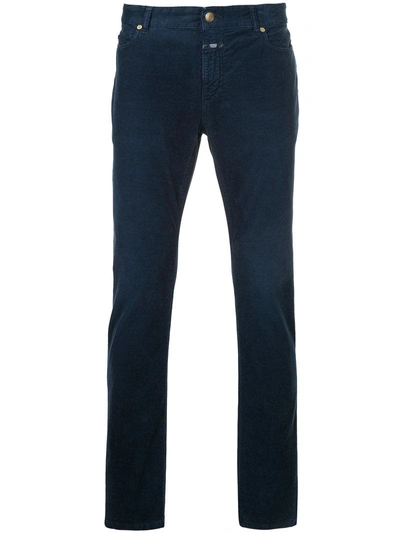 Closed Corduroy Skinny Trousers In Blue