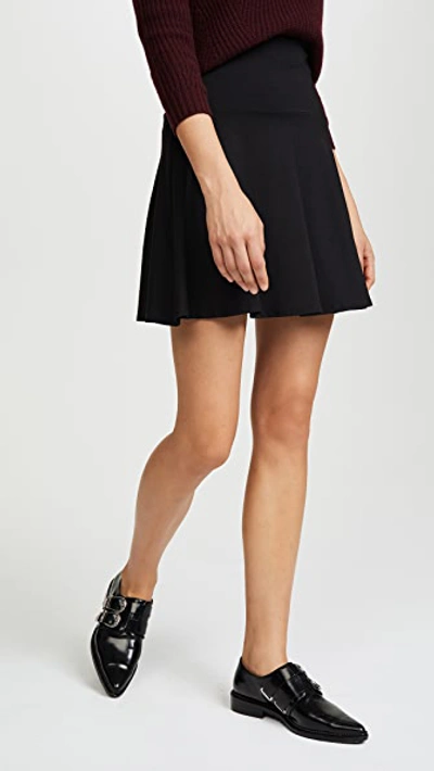 Susana Monaco High Waisted Flare Skirt In Black