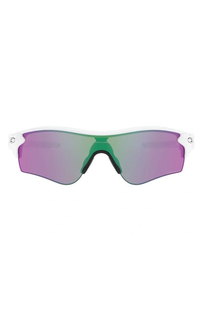 Oakley Prizm Golf Shield Mens Sunglasses Oo9208 9208a5 38 In Polished White/ Prizm Golf