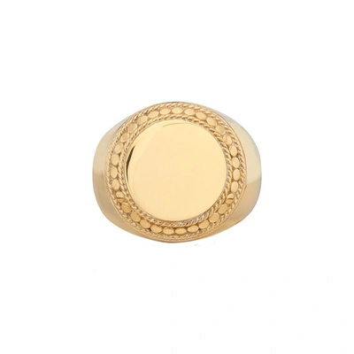 Anna Beck Large Smooth Signet Ring In Gold