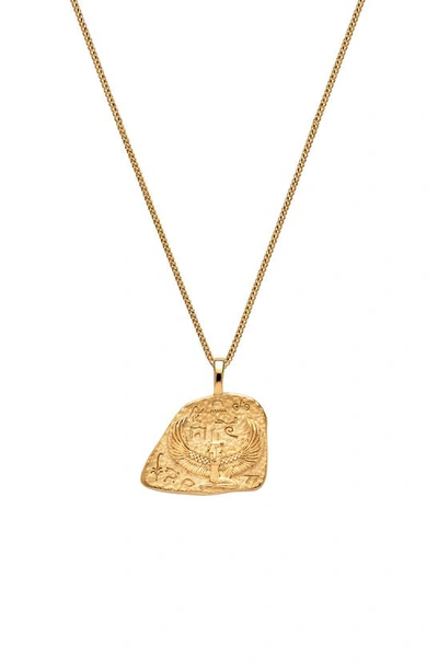 Awe Inspired Isis Pendant Necklace In Gold Vermeil