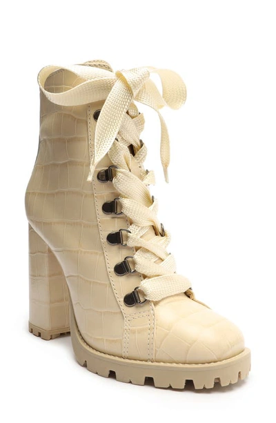 Schutz Zhara Lace-up Boot In White