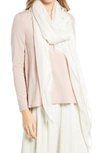 Nordstrom Modal & Silk Stripe Scarf In Grey Chime