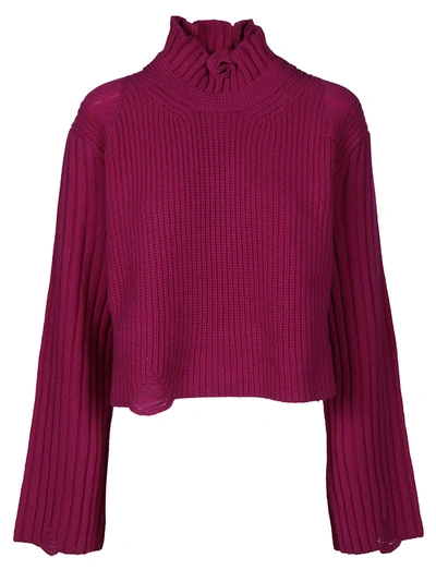 Golden Goose Brand Roll Neck Knit Sweater In Purple