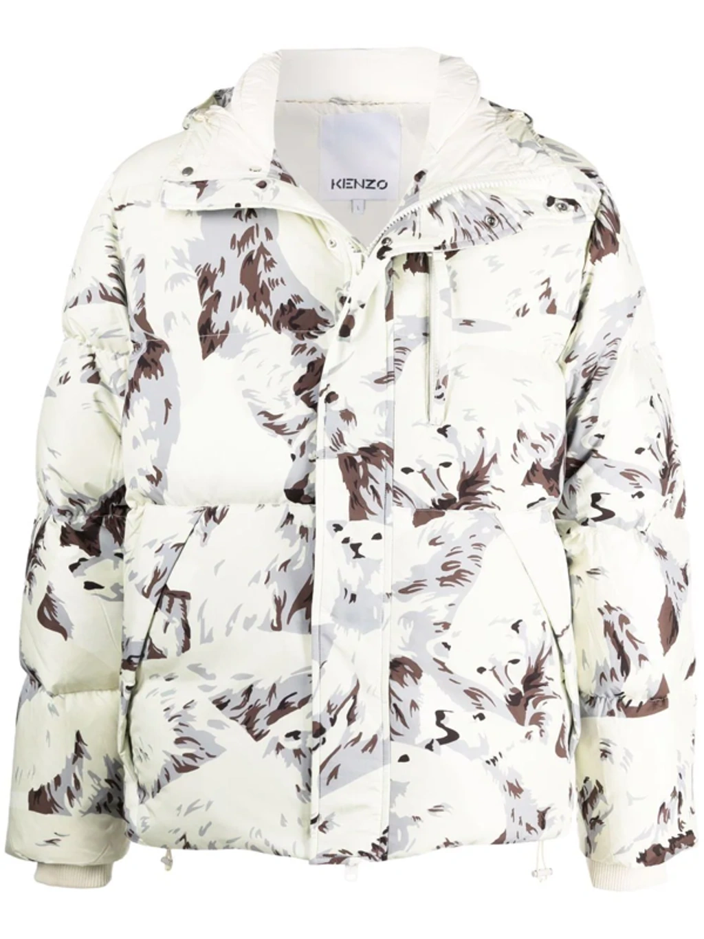 Kenzo 'polar Bear' 'the Winter Capsule' Down Jacket In Neutrals