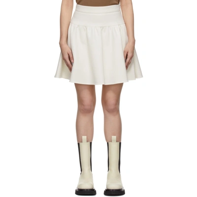 Max Mara Maesa Wool-blend Miniskirt In Bianco Avorio