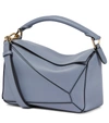 Loewe Small Puzzle Leather Bag In Atlantic Blue