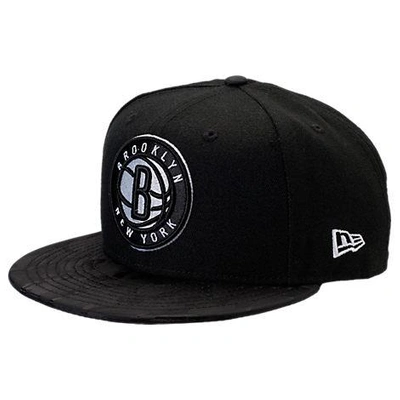 New Era Brooklyn Nets Nba Camo Shade Hat, Black