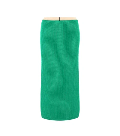 Calvin Klein 205w39nyc Wool And Cashmere Skirt In Green