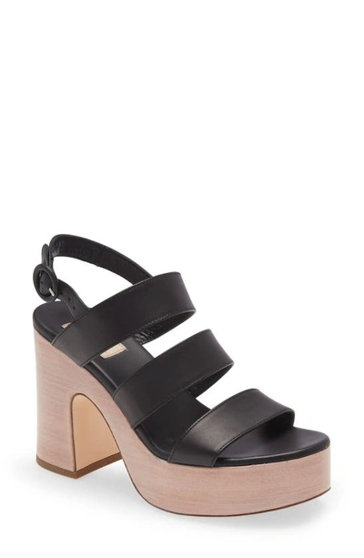 Agl Attilio Giusti Leombruni Sista Strappy Slingback Platform Sandal In Black