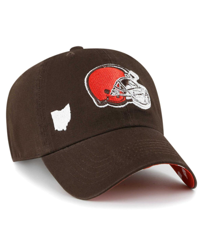 47 Brand Women's ' Brown Cleveland Browns Confetti Icon Clean Up Adjustable Hat