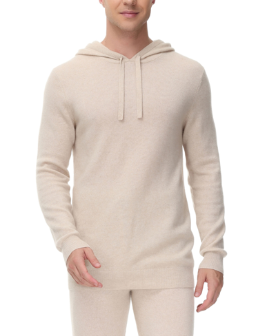 Ink+ivy Men's Cashmere Lounge Hoodie In Tan Heather