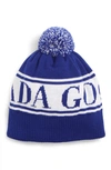 Canada Goose Kids' Wool Logo Toque In Pacific Blue