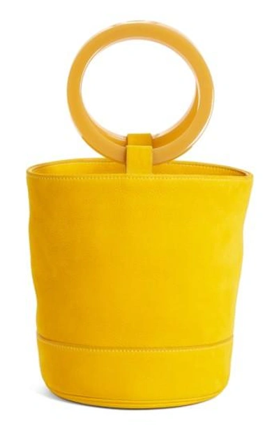 Simon Miller Bonsai Nubuck Bucket Bag - Yellow In Maize With Acetate Ring