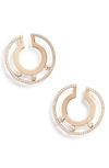 Messika Move Romane 18k Gold & Diamond Hoop Earrings In Rose Gold