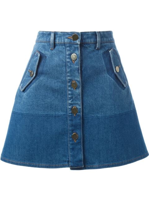 Valentino Denim Mini Skirt | ModeSens