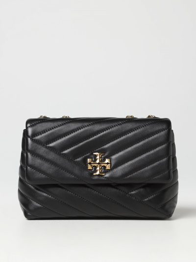 Tory Burch Kira Chevron Small Convertible Leather Shoulder Bag In Black