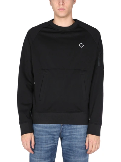 Ma.strum Sweatshirt With Embroidered Logo In Black