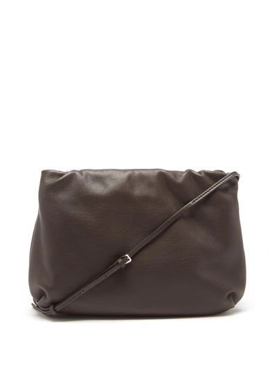 The Row Bourse Calfskin Clutch Bag In Espl Espresso