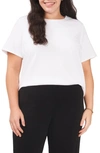 Vince Camuto Crewneck T-shirt In Ultra White