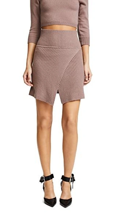 Theperfext Cameron Cross Front Mini Skirt In Rose