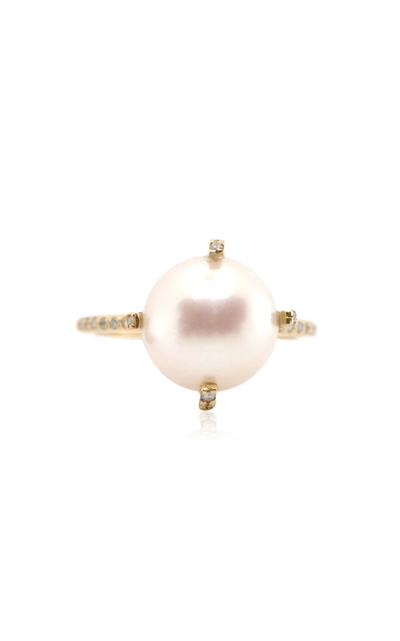 Armenta Women's 18k Yellow Gold Diamond; Pearl Ring