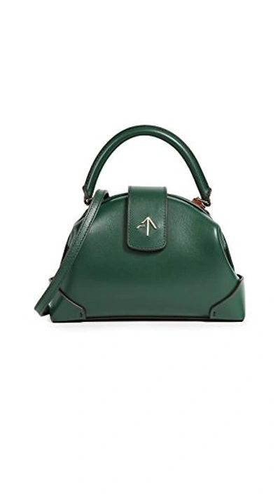 Manu Atelier Demi Top Handle Bag In Emerald Green