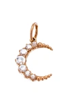 Sethi Couture Crescent Diamond Pendant In Rose