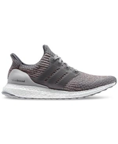 Adidas Originals Adidas Men's Ultra Boost Running Sneakers From Finish Line In Grey Four/ Trace Pink
