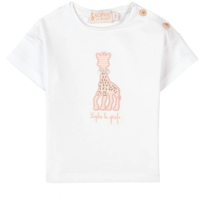 Sophie The Giraffe Embroidered Giraffe T-shirt White