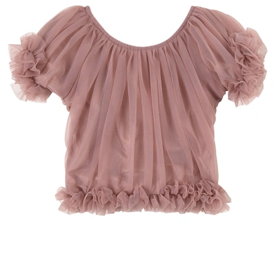 Dolly By Le Petit Tom Kids' Frilly Princess Top Mauve In Purple