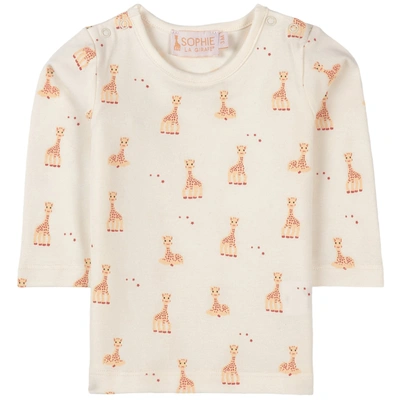 Sophie The Giraffe Kids' Giraffe Baby T-shirt Snow White