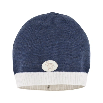 Lillelam Kids' Basic Knitted Hat Navy In Blue