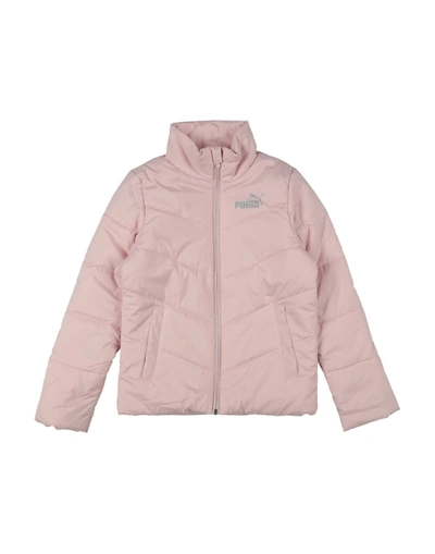 Puma Kids' Logo Puffer Jacket Pink | ModeSens