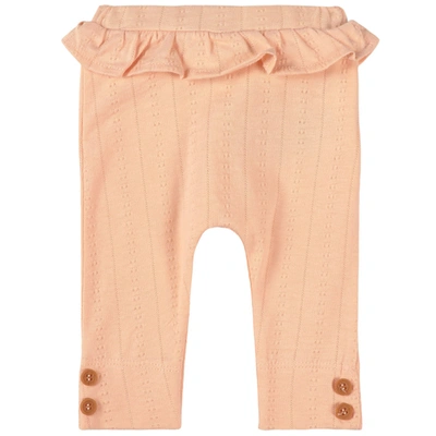 Fixoni Kids' Pointelle Pants Bellini In Orange
