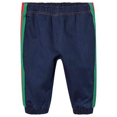 Gucci Kids' Fleece Tracksuit Pants In Blue