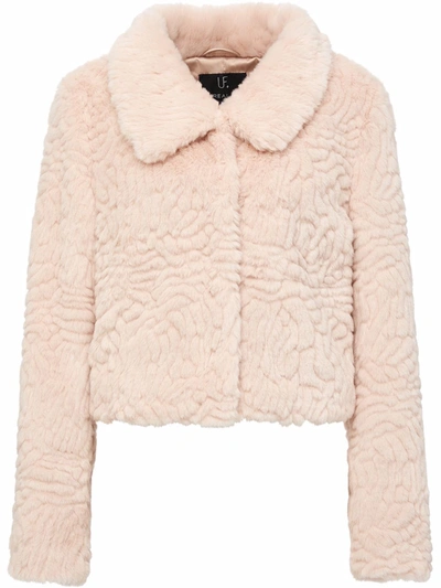 Unreal Fur Tirage Cropped Faux Fur Jacket In White