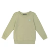 Acne Studios Kids' Mini Fairview Face Patch Sweatshirt In Green