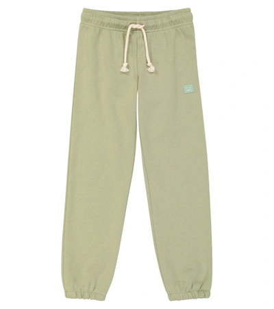 Acne Studios Kids' Mini Frack Face Patch Joggers In Green