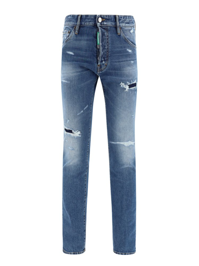 Dsquared2 Cool Guy Distressed Slim-leg Jeans In Light Wash