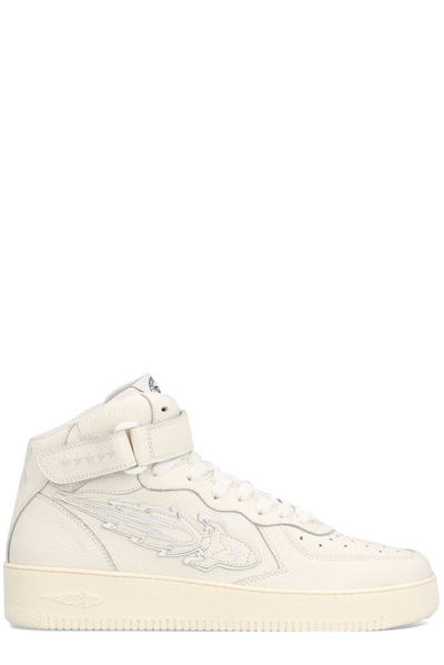 Enterprise Japan Rocket High Trainers In White Leather