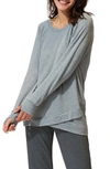 Threads 4 Thought Leanna Feather Fleece Tunic In Heather Grey