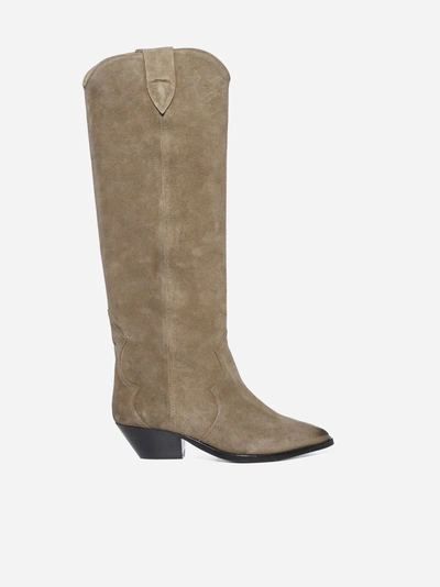 Isabel Marant Suede Leather Denvee Boots In Mixed Colours
