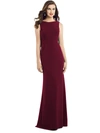 Dessy Collection Draped Backless Crepe Dress With Pockets In Red