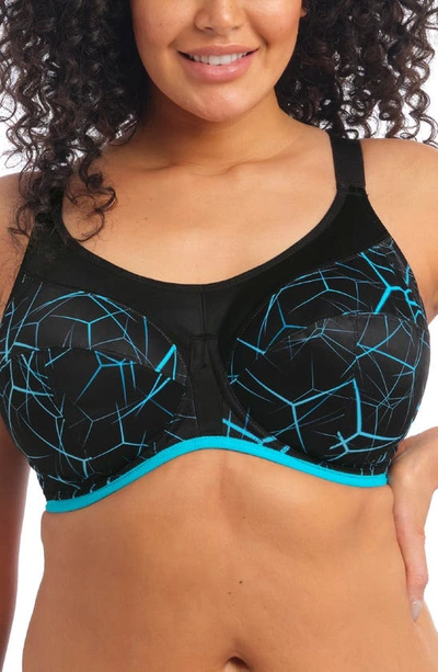 Elomi Energise High Impact Underwire Sports Bra In Blue Lightning