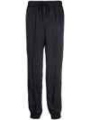 Jil Sander Drawstring Tapered Trousers In Black
