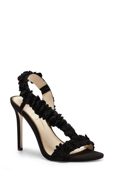 Jessica Simpson Women's Jessin Floral Dress Sandals Women's Shoes In Black
